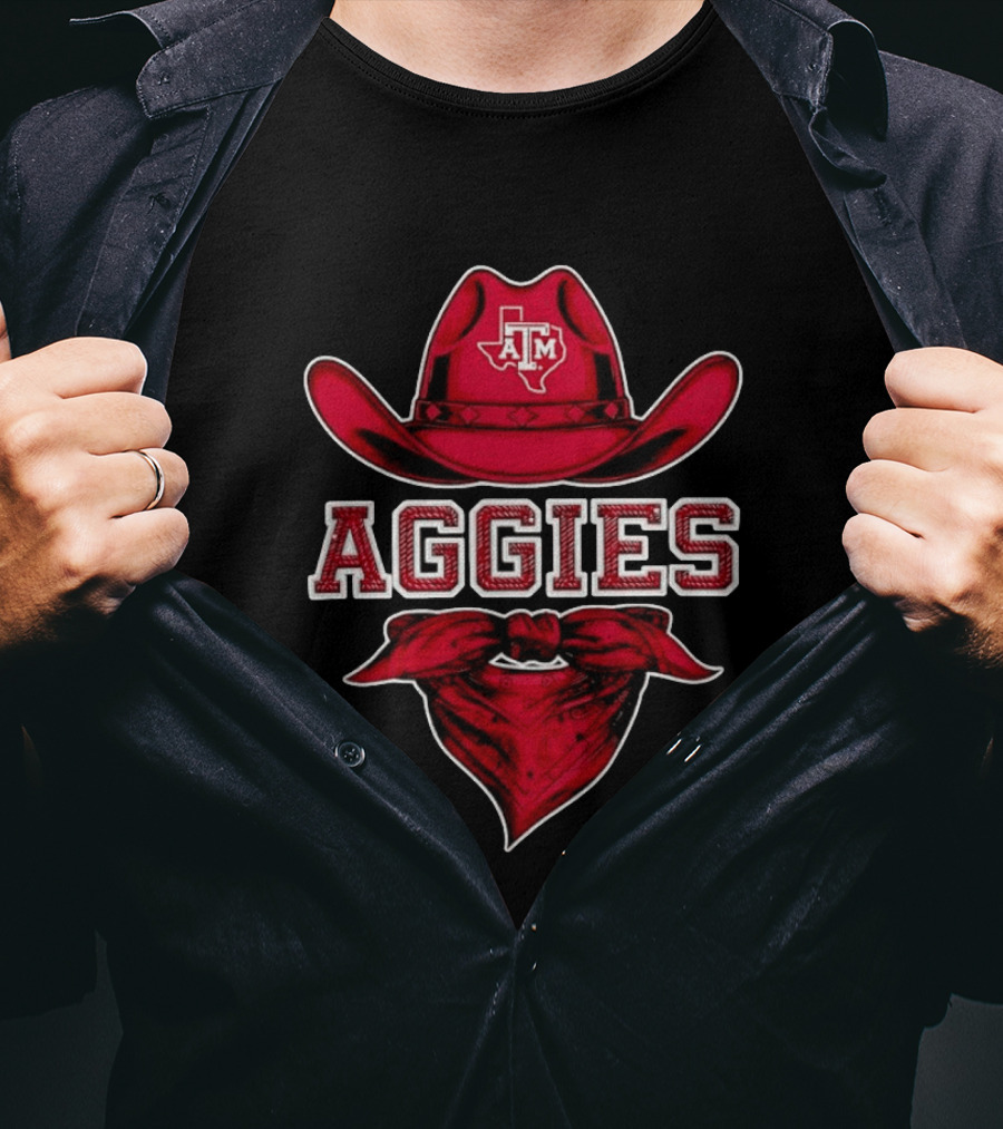 Texas A&M Aggies Cowboy Hat Bandana T-Shirt