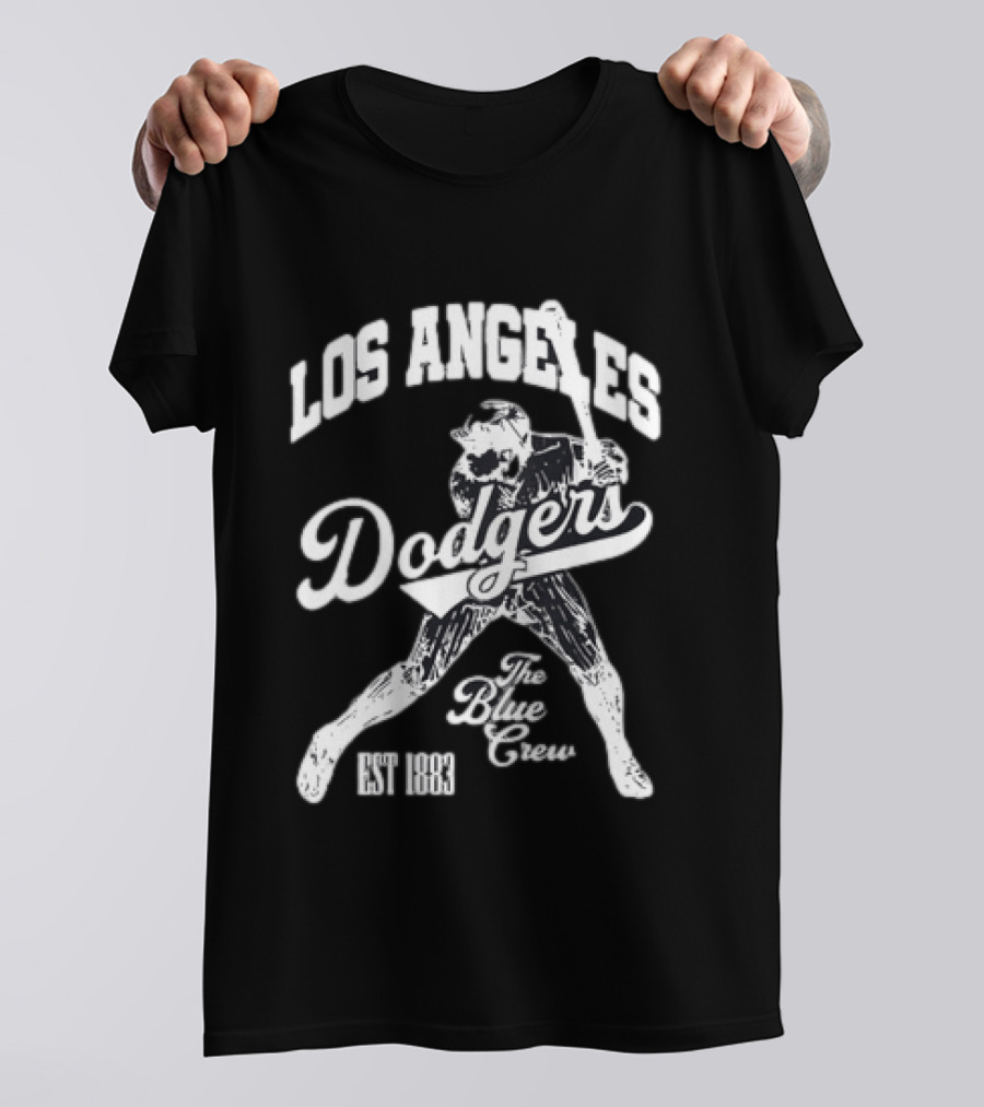Los Angeles Dodgers The Blue Crew Est 1883 Baseball Player T-Shirt