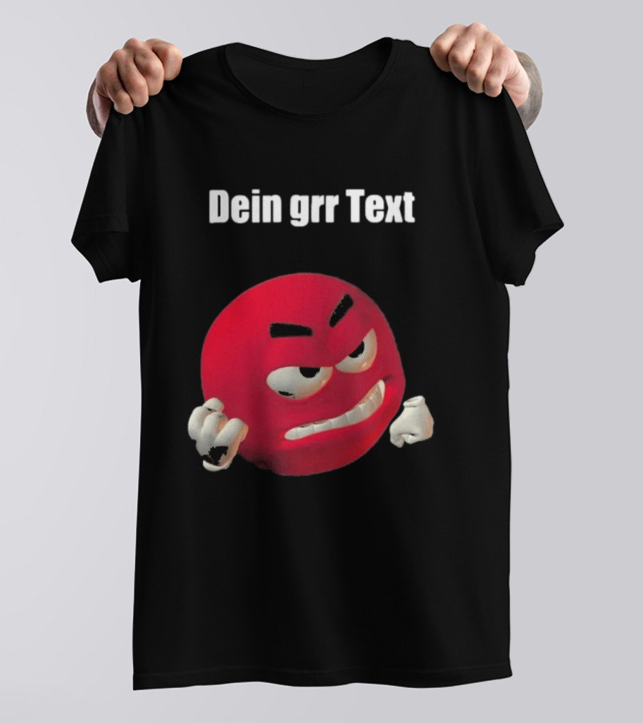 Versager Clothing Dein Personalisierbares Grr Text Red T-Shirt