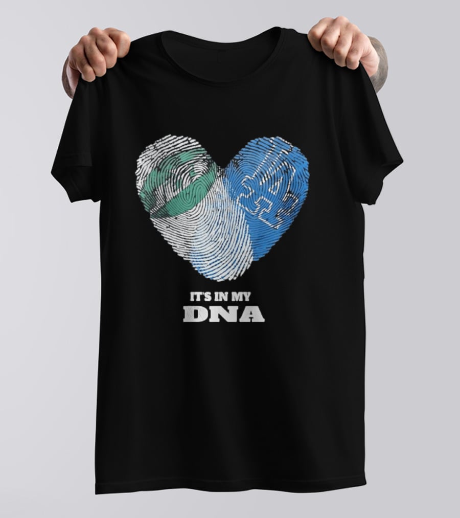 Los Angeles Dodgers It's In My DNA Fingerprint Heart T-Shirt