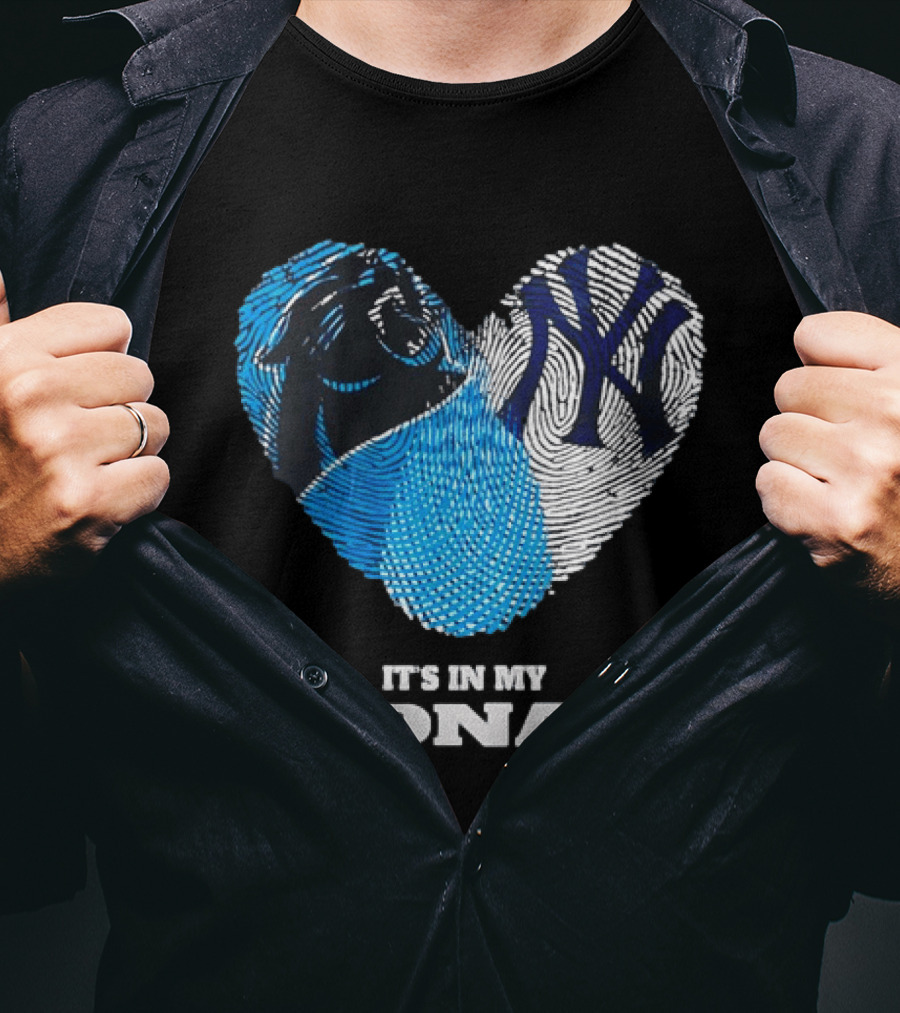 New York Yankees Carolina Panthers It's In My DNA T-Shirt