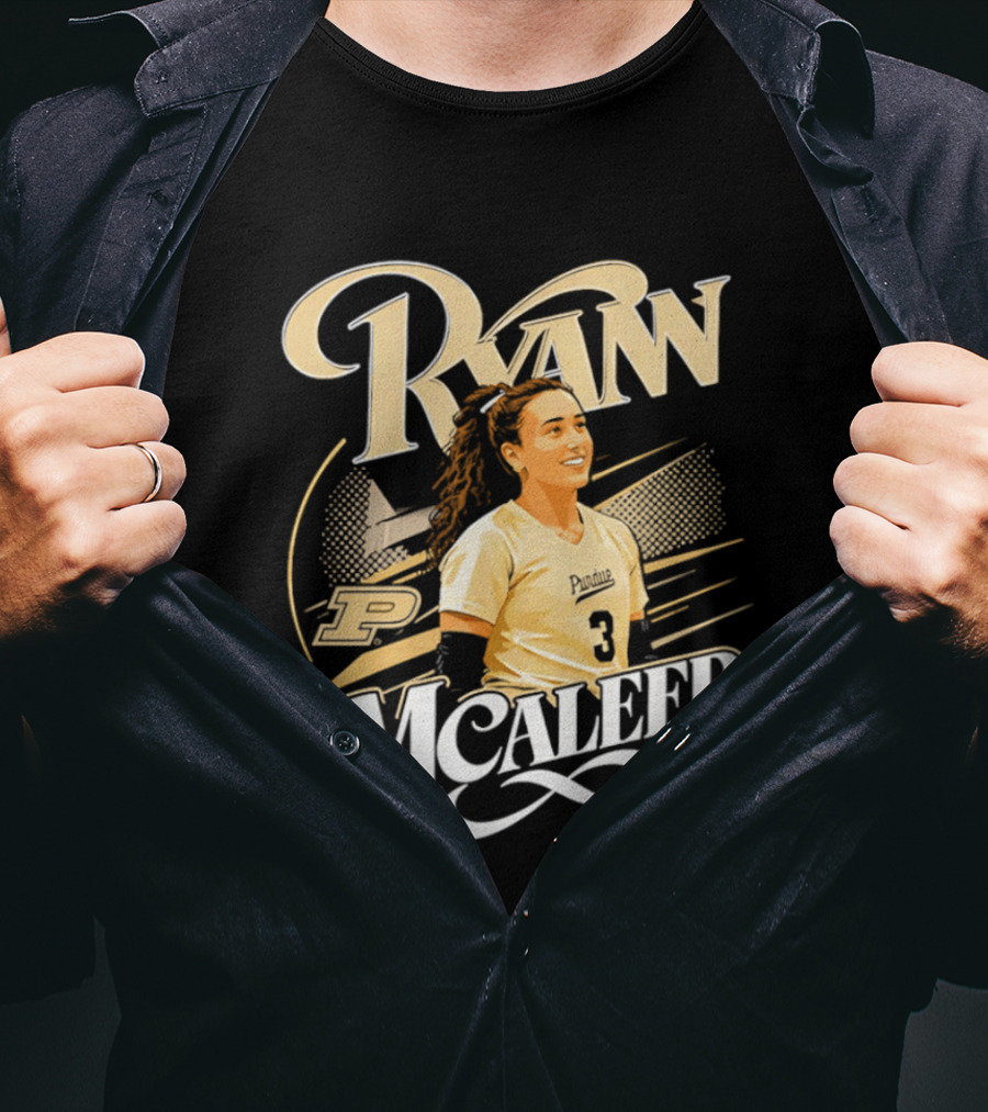 Ryan McAleer Purdue Number 3 NCAA College Athletics T-Shirt