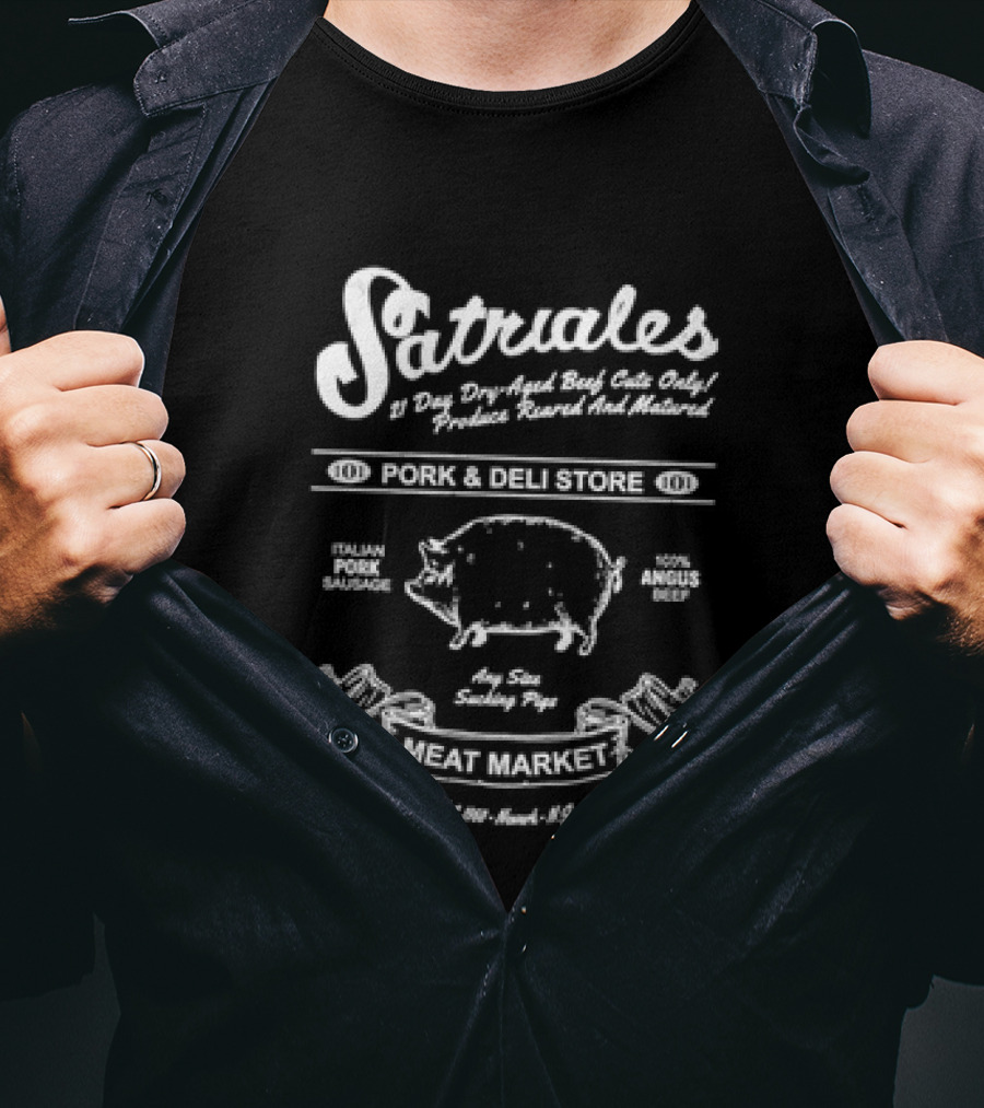 Satriales Pork Store Italian Sausage Meat Market Deli Italy T-Shirt
