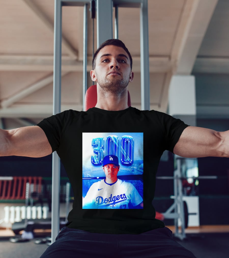 Shohei Ohtani 300 Home Runs Milestone Los Angeles Dodgers T-Shirt