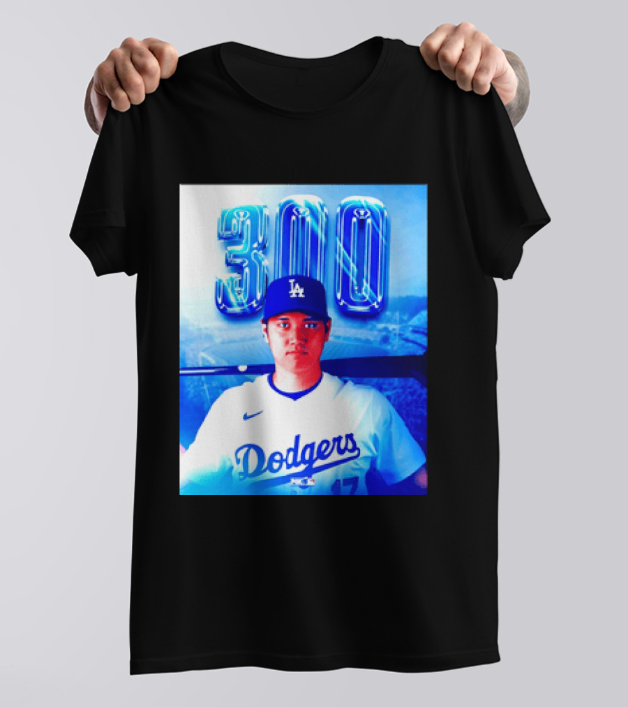 Shohei Ohtani 300 Home Runs Milestone Los Angeles Dodgers T-Shirt