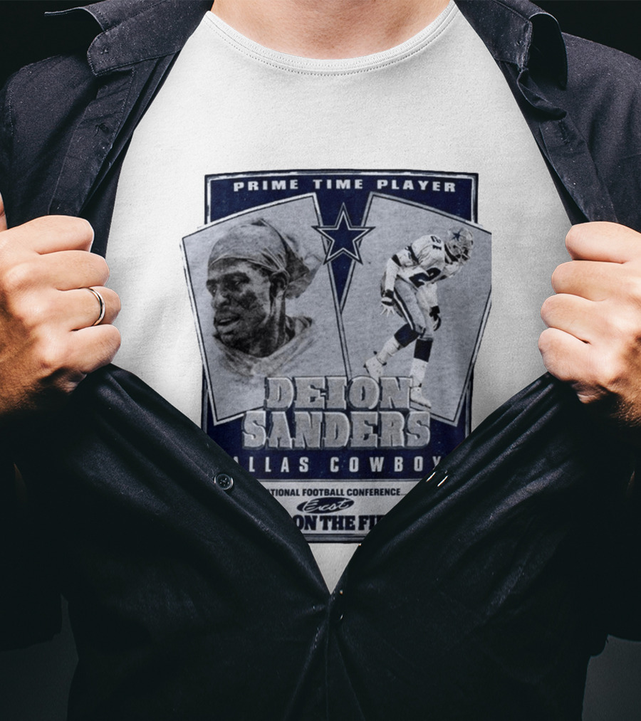 Prime Time Player Deion Sanders Dallas Cowboys Live On The Field T-Shirt