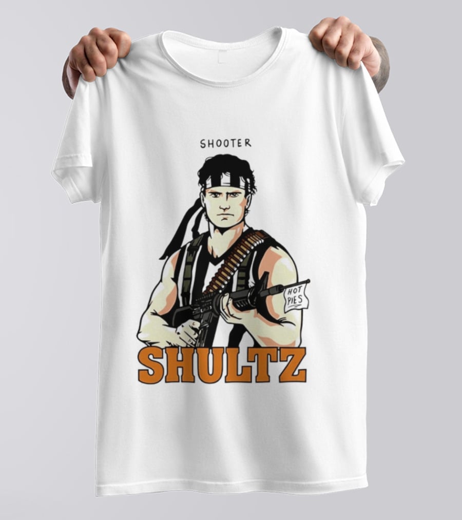 Shooter Shultz Hot Pies Rambo Movie T-Shirt