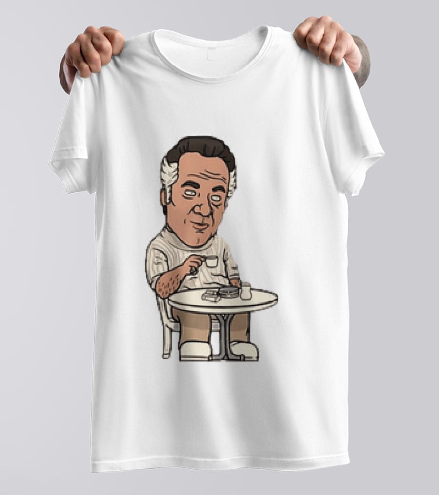 Sopranos Paulie Walnuts Gualtieri Commendatori Bongiorno Character Sitting T-Shirt