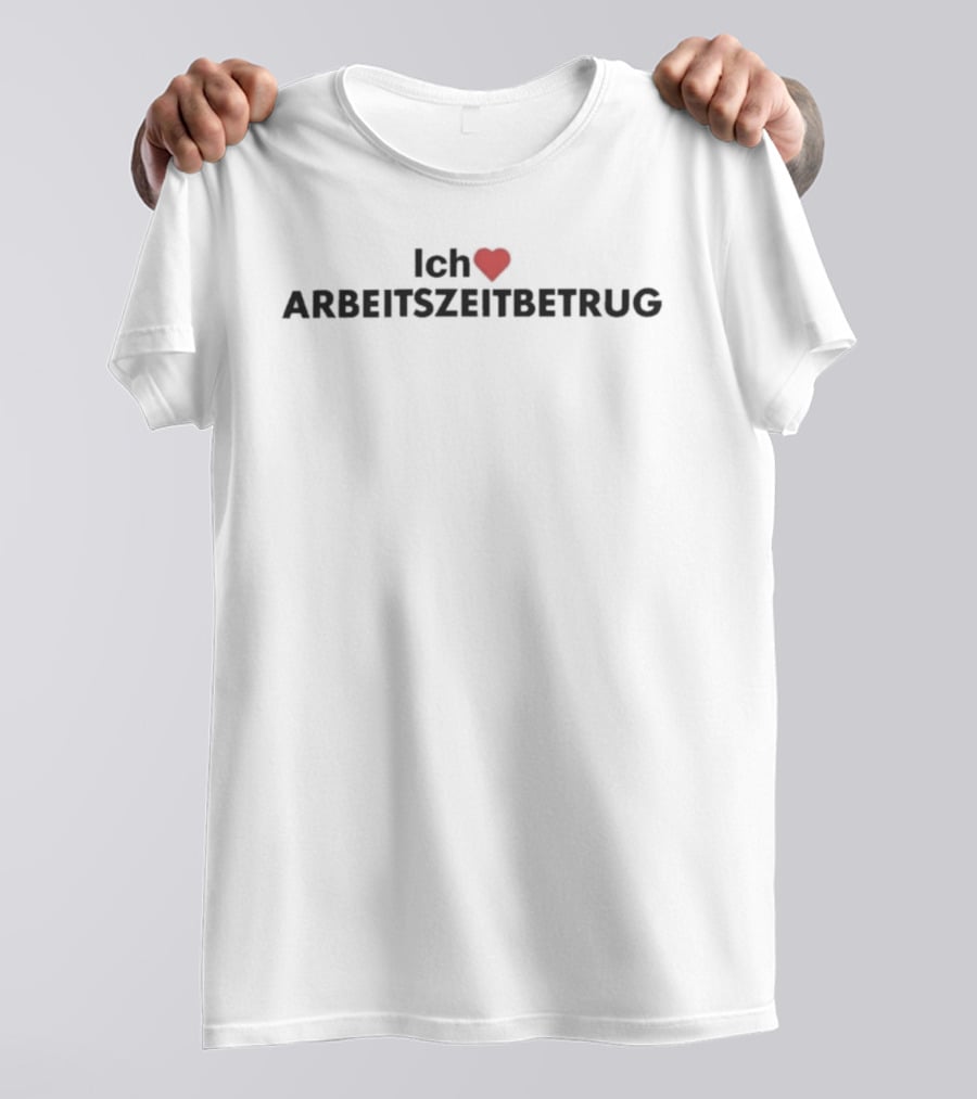 Versager Clothing Ich Liebe Arbeitszeitbetrug Heart Icon Minimalist T-Shirt