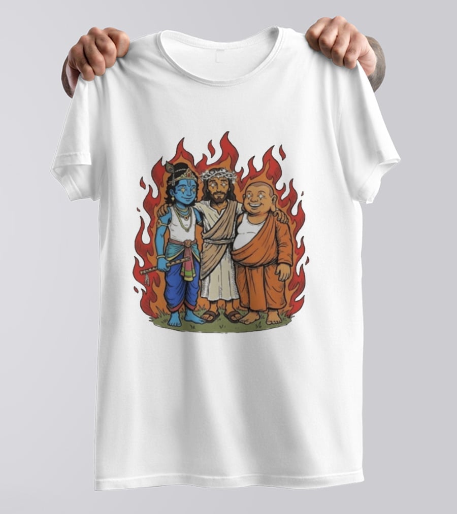 You Cannot Treat People Like Garbage Krishna Jesus Buddha Friendship T-Shirt