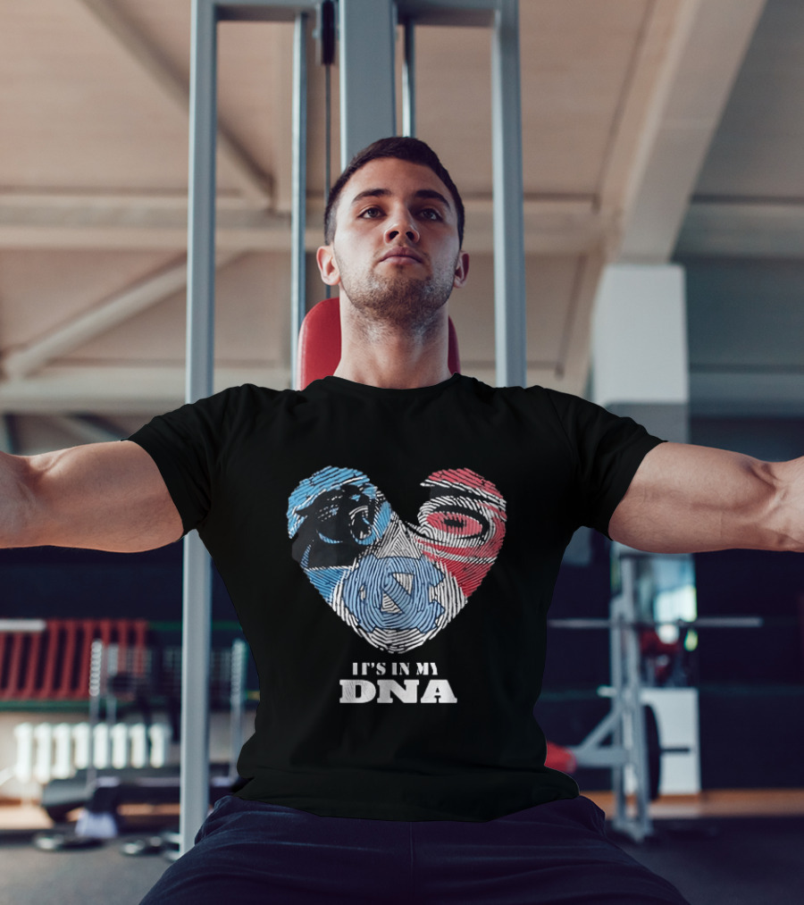 Carolina Panthers UNC Tar Heels Heart It's In My DNA T-Shirt