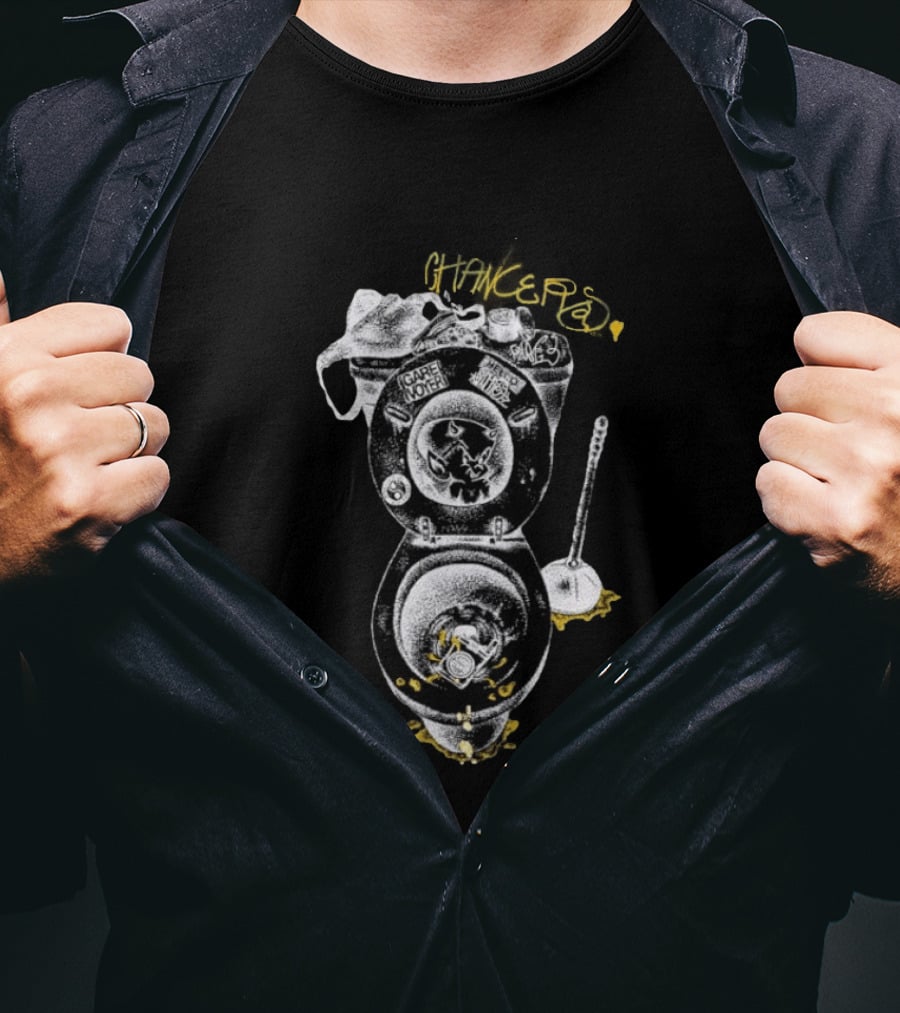 Chanceas Devil In Toilet With Camera Not On This Earth Plunger Scene T-Shirt