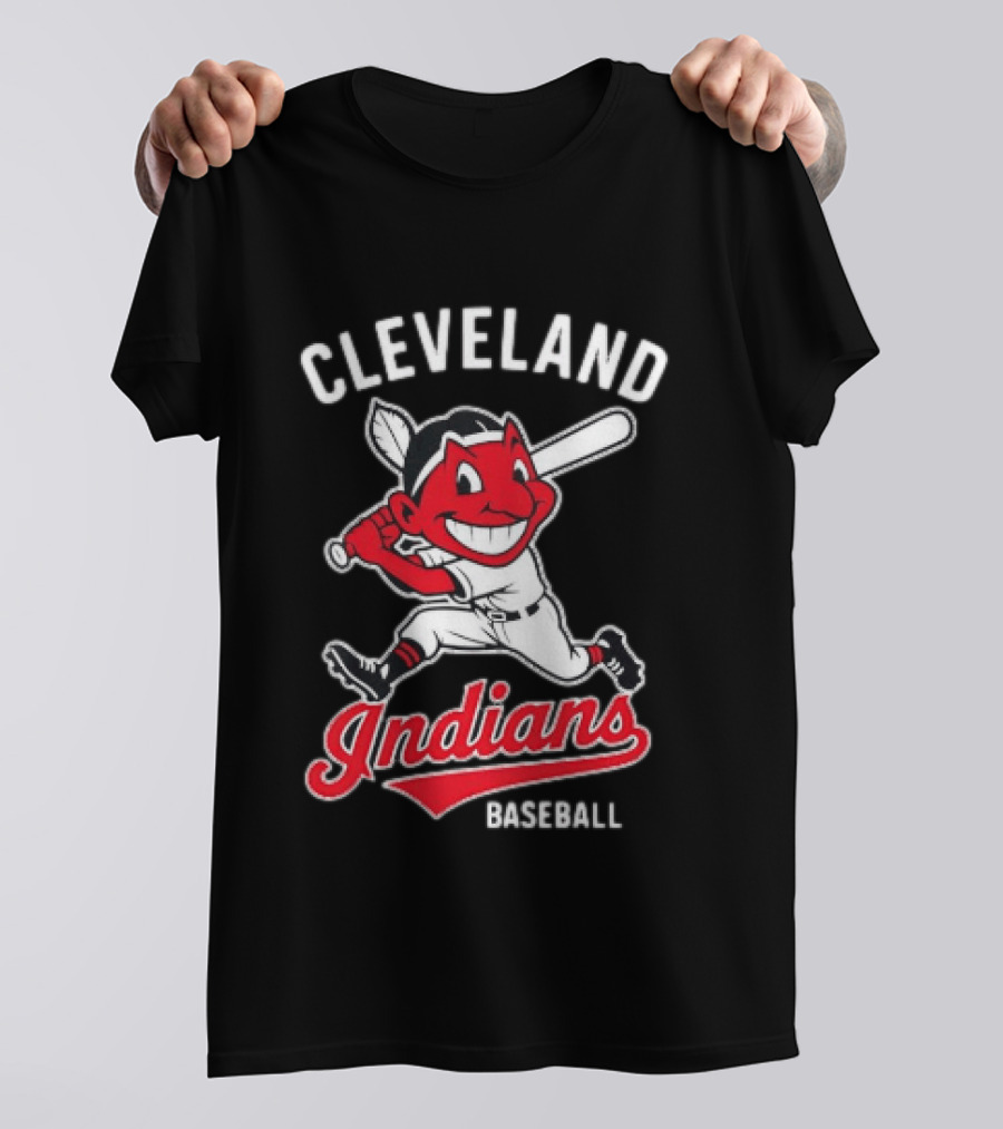Cleveland Indians Baseball Chief Wahoo Cartoon Batter T-Shirt