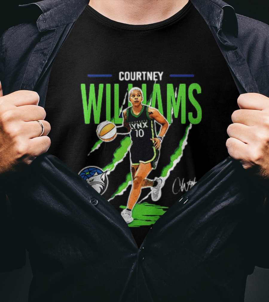 Courtney Williams Minnesota Lynx WNBA Basketball Player Number 10 Iconic Team T-Shirt