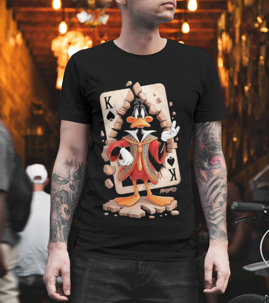 Daffy Duck King Of Spades K Playing Card Mazeness T-Shirt