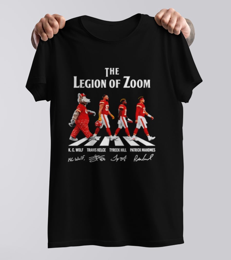 Kansas City Chiefs The Legion Of Zoom KC Wolf Travis Kelce Tyreek Hill Patrick Mahomes T-Shirt