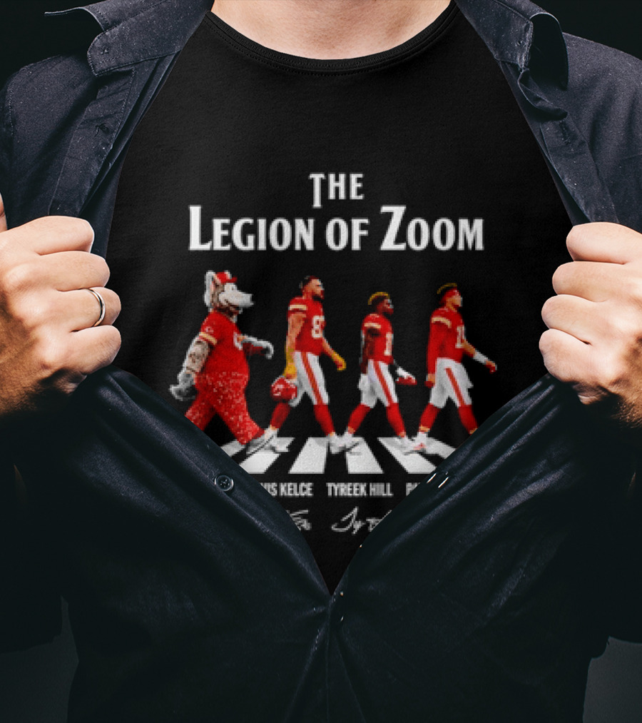 Kansas City Chiefs The Legion Of Zoom KC Wolf Travis Kelce Tyreek Hill Patrick Mahomes T-Shirt