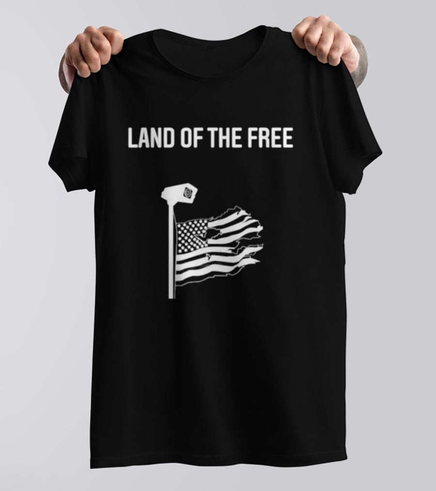 Land Of The Free American Flag Surveillance State T-Shirt