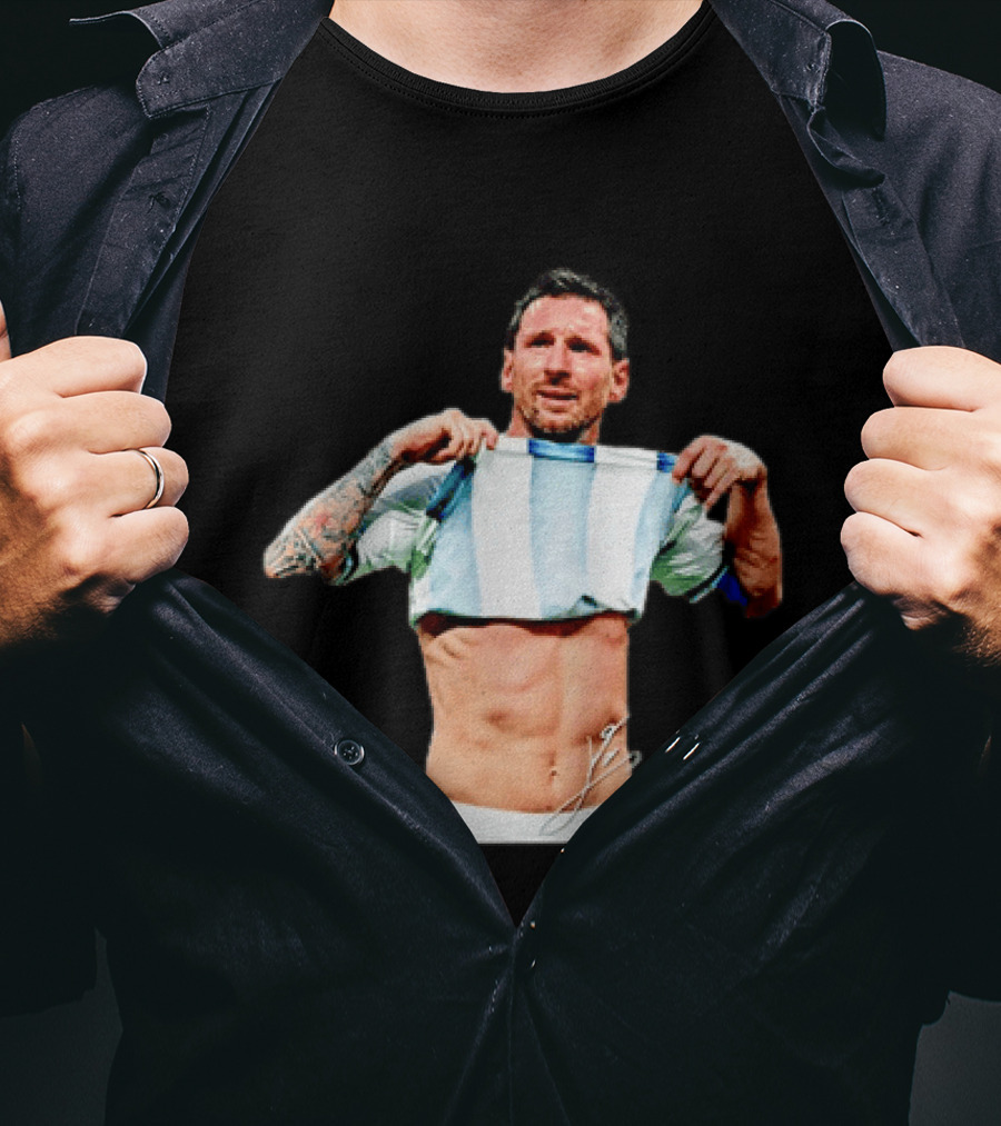 Lionel Messi Celebrates Argentina Soccer Triumph T-Shirt