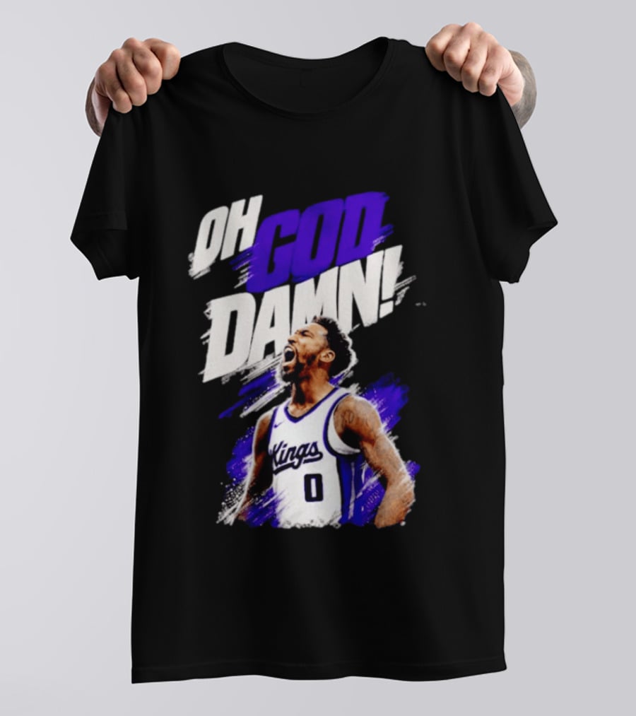 Malik Monk Oh God Damn Sacramento Kings 0 Jersey Celebration T-Shirt