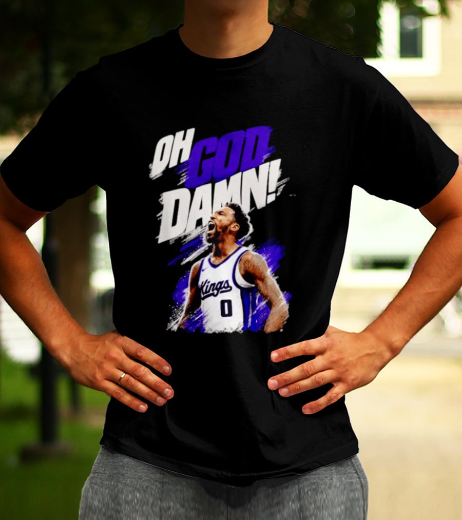 Malik Monk Oh God Damn Sacramento Kings 0 Jersey Celebration T-Shirt