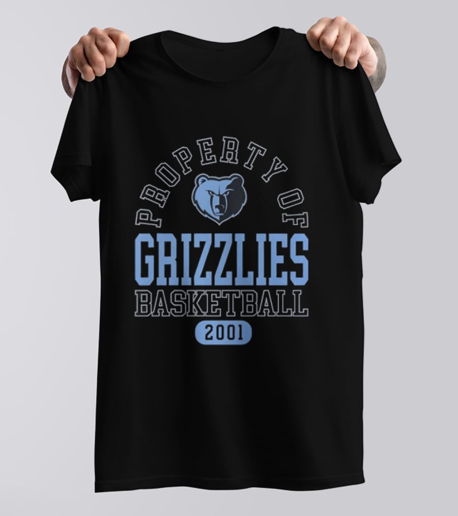 Property Of Grizzlies Basketball 2001 Memphis Grizzlies Bear T-Shirt