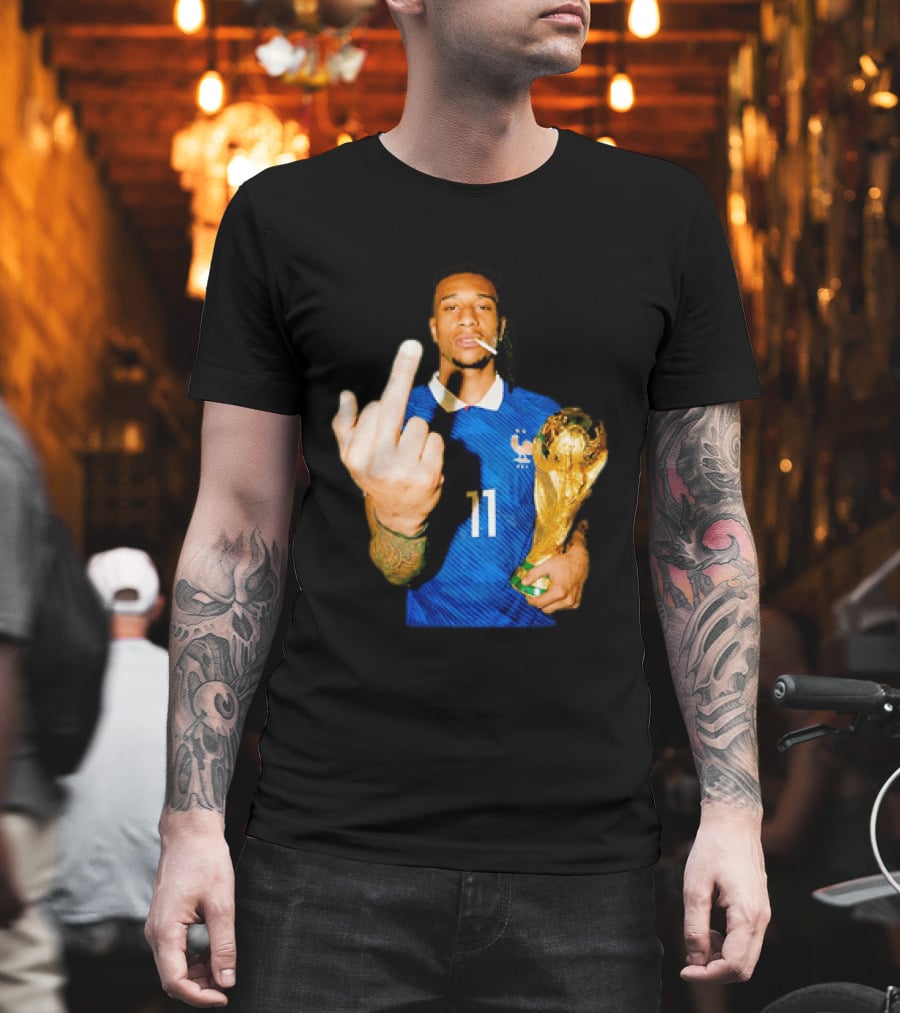 France National Team Number 11 Middle Finger Trophy Gesture T-Shirt