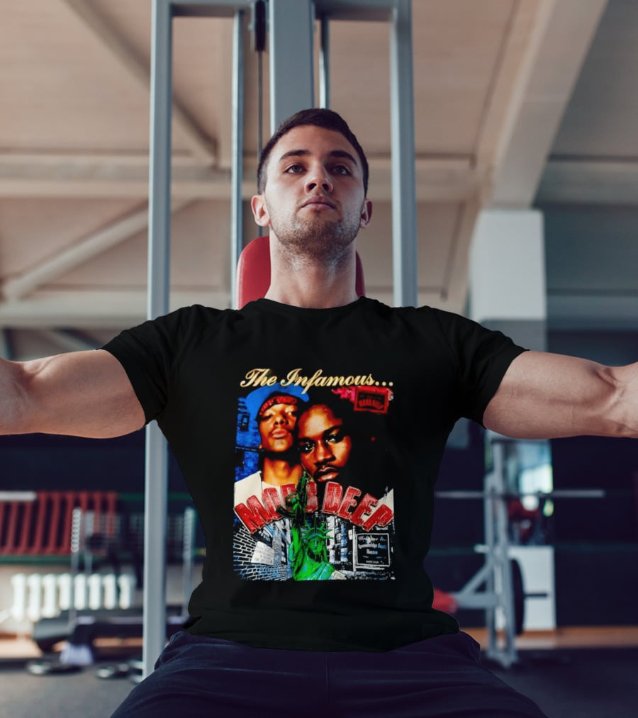 The Infamous Mobb Deep Havoc Prodigy Queensbridge South Houses New York City Statue Of Liberty T-Shirt