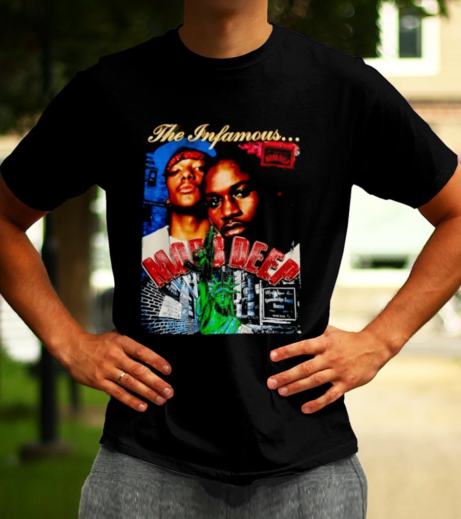 The Infamous Mobb Deep Havoc Prodigy Queensbridge South Houses New York City Statue Of Liberty T-Shirt
