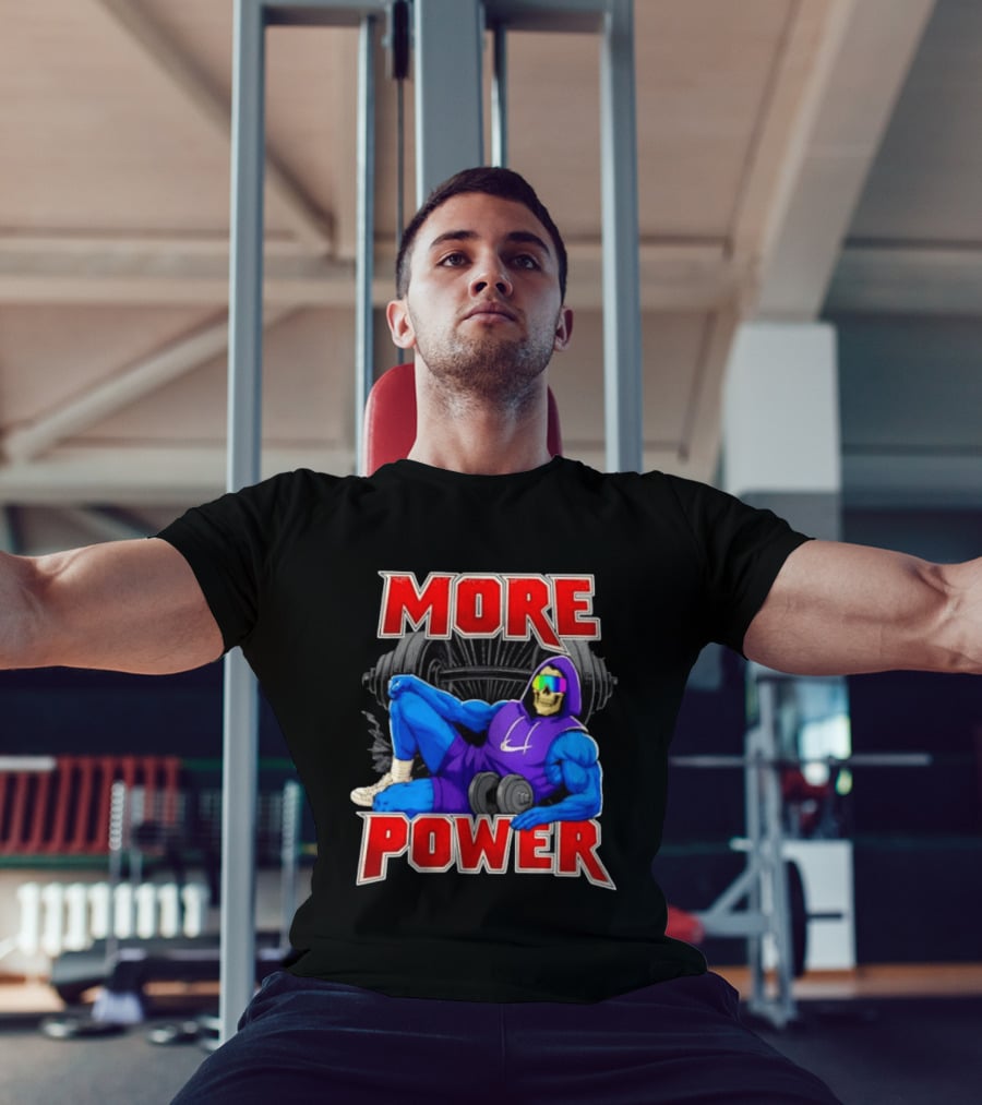 More Power Skeletor Masters Of The Universe Muscle Workout T-Shirt