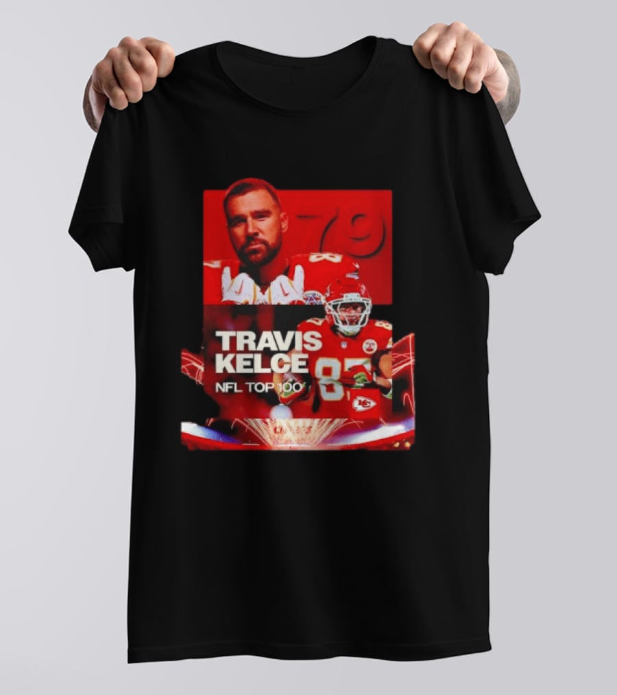 Travis Kelce Kansas City Chiefs NFL Top 100 87 T-Shirt