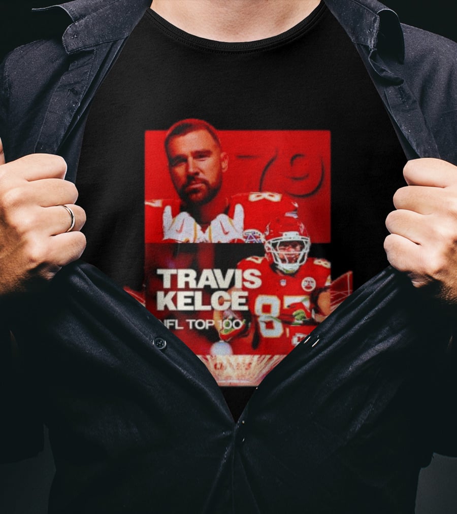 Travis Kelce Kansas City Chiefs NFL Top 100 87 T-Shirt