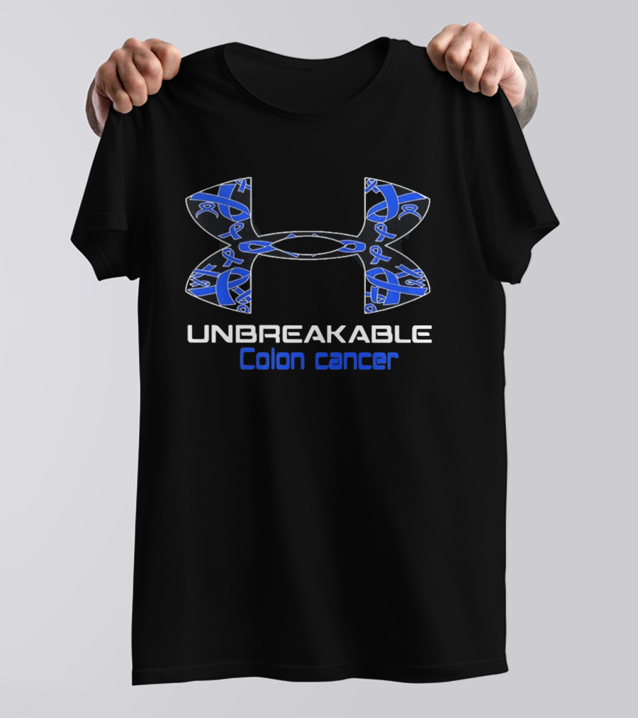 Unbreakable Colon Cancer Under Armour Blue Ribbon Awareness T-Shirt
