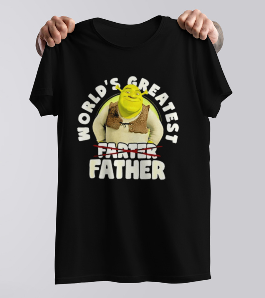World's Greatest Farter Father Shrek Cartoon T-Shirt