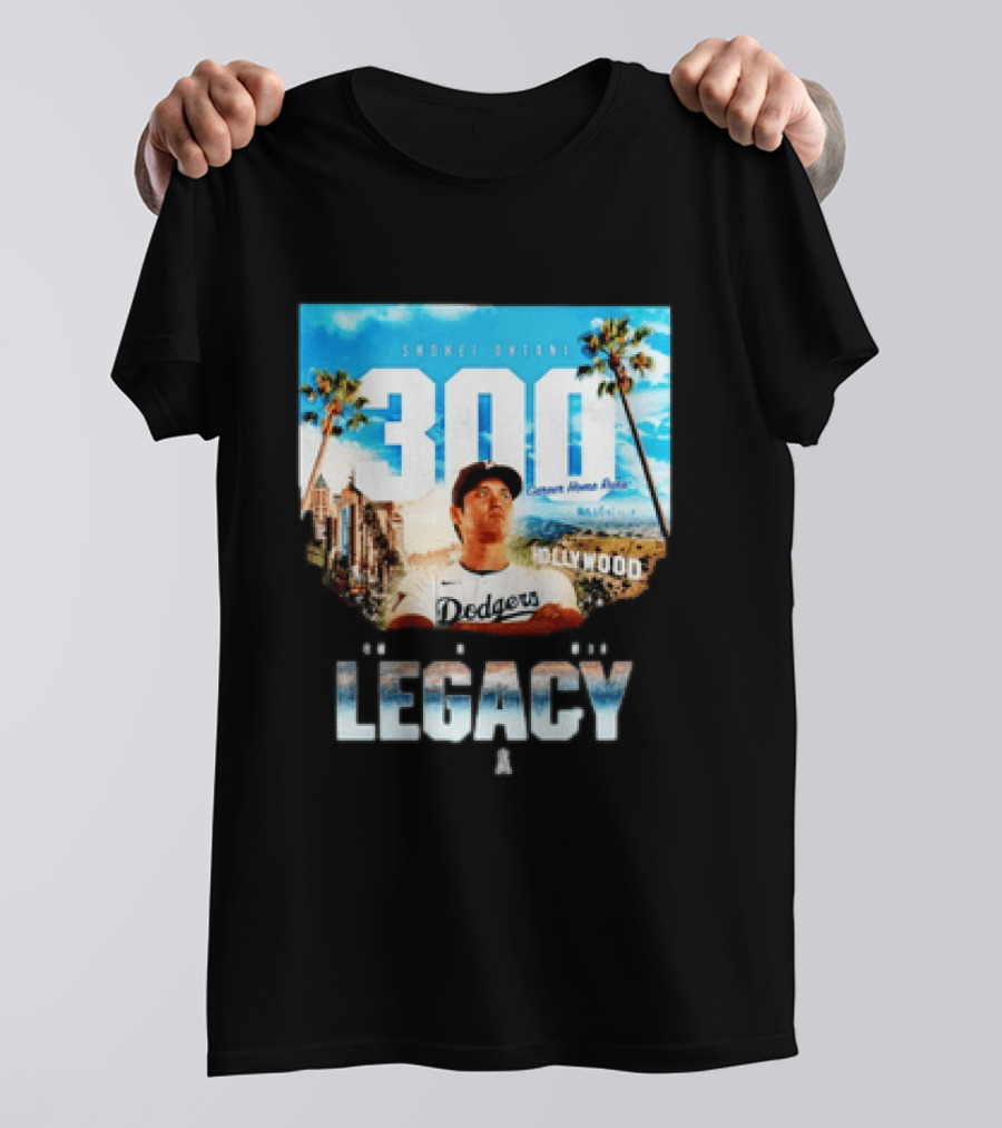 Shohei Ohtani 300 Career Home Runs Los Angeles Legacy Hollywood Dodgers T-Shirt