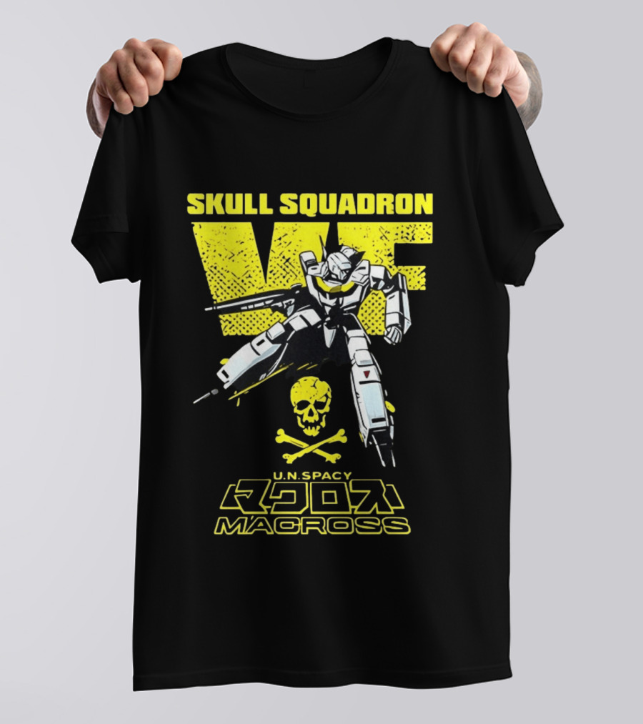 Skull Squadron VF U.N. Spacy Macross Anime Valkyrie T-Shirt