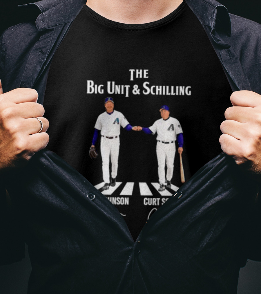 The Big Unit And Schilling Arizona Diamondbacks Randy Johnson Curt Schilling Abbey Road T-Shirt