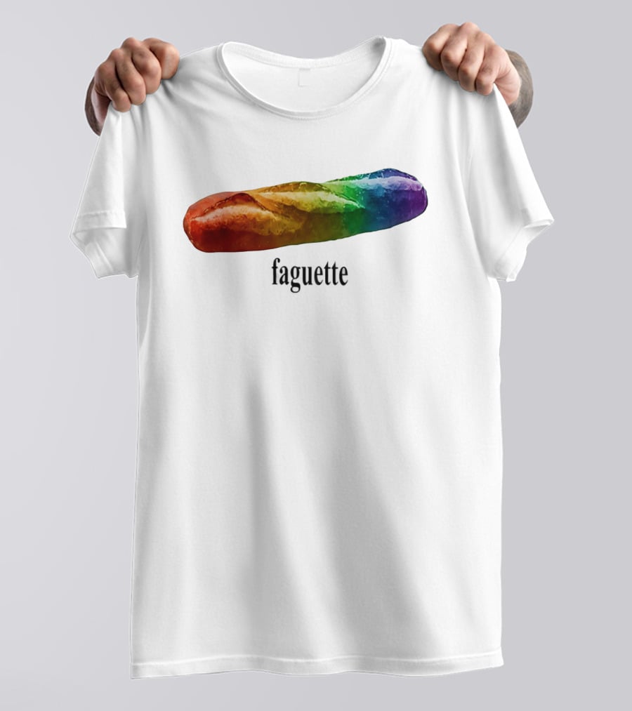 Baguette Rainbow Faguette LGBT Pride Colorful Bakery Equality T-Shirt