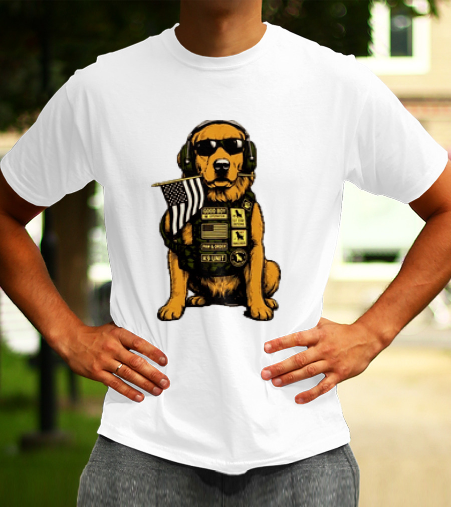 Good Boy Operator K9 Unit Can I Pet That Dog Paw & Order T-Shirt