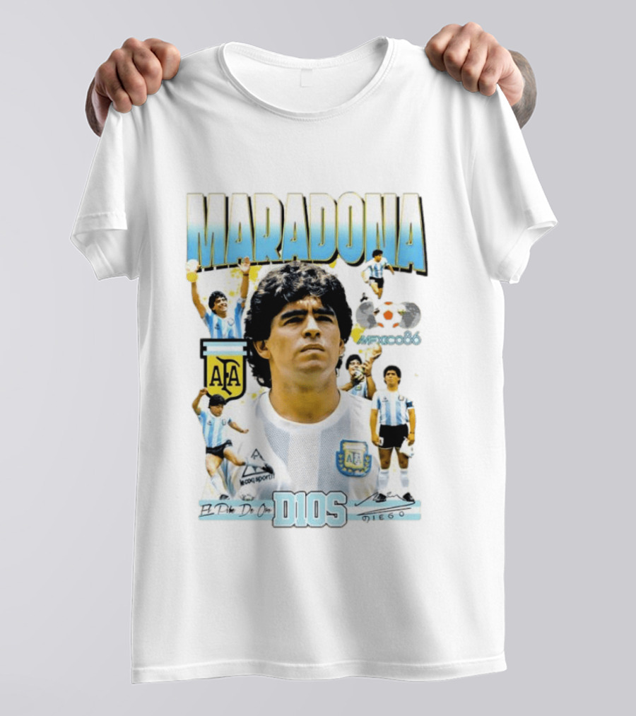 Diego Maradona AFA El Pibe De Oro D10S Mexico 86 T-Shirt