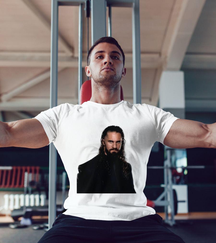 Seth Rollins Has A New Render Intense Gaze And Long Hair T-Shirt