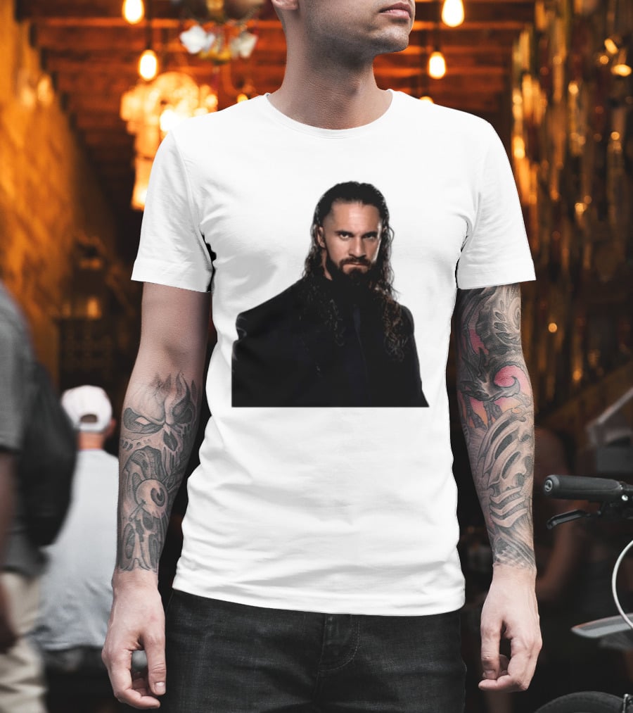 Seth Rollins Has A New Render Intense Gaze And Long Hair T-Shirt