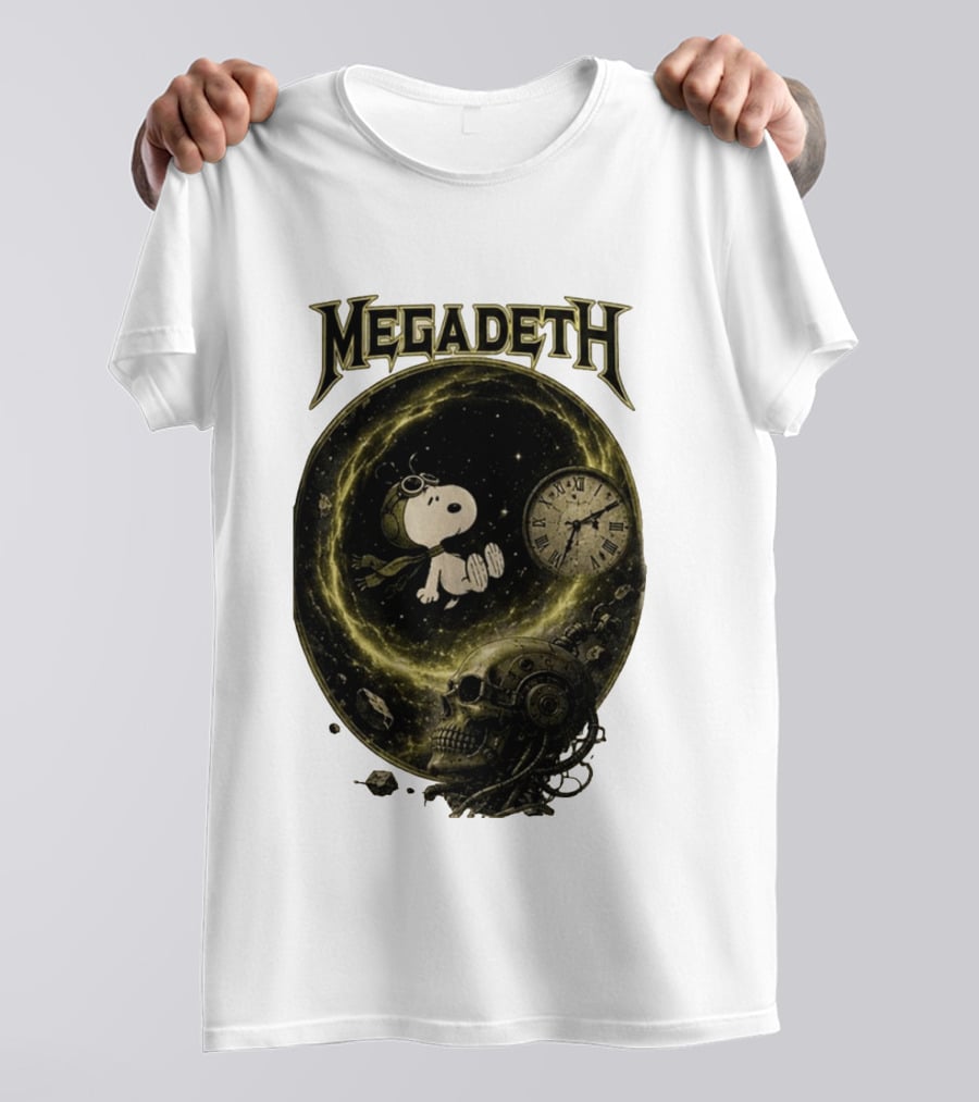 Snoopy Megadeth Countdown To Extinction Music Collaboration T-Shirt