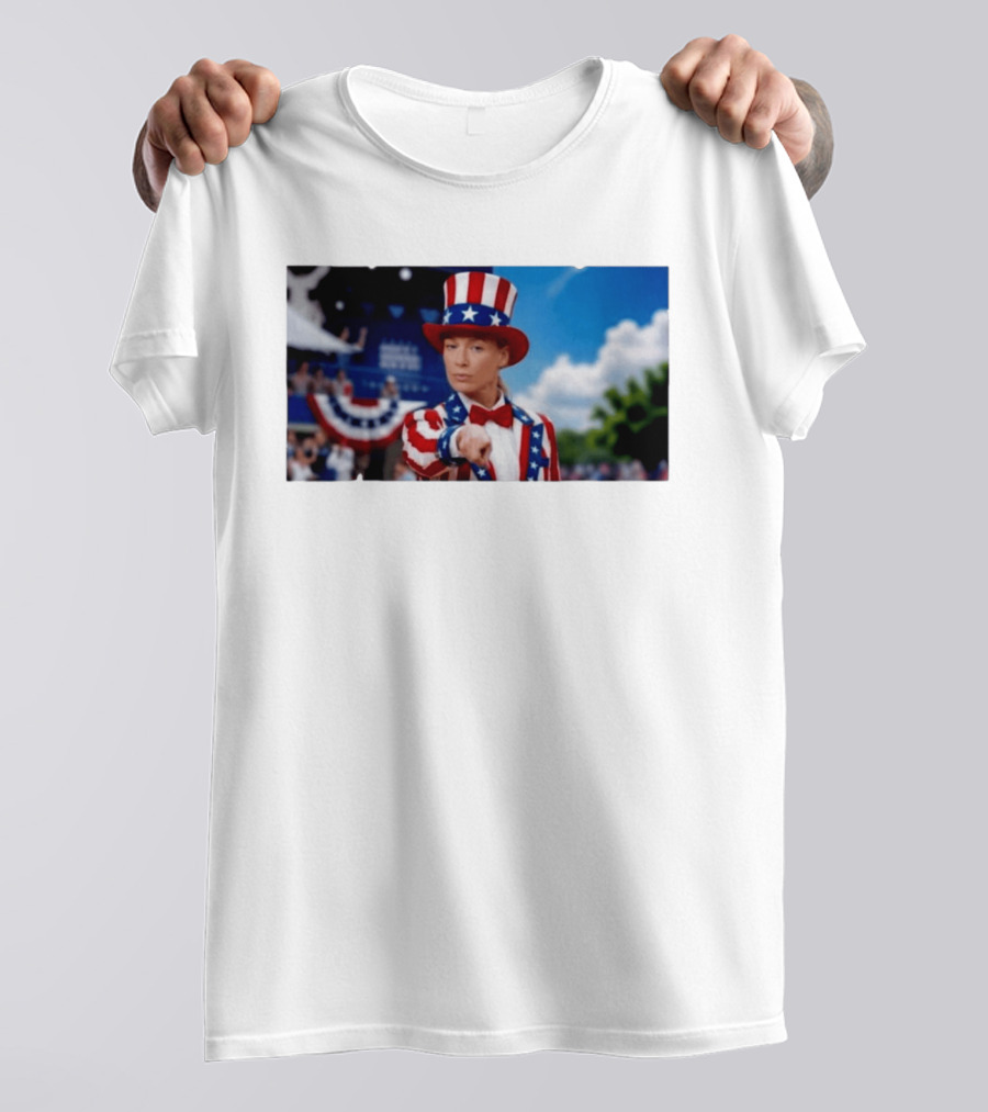 Sophia Cunningham Uncle Sam Patriotic Costume Red White Blue Stars And Stripes T-Shirt