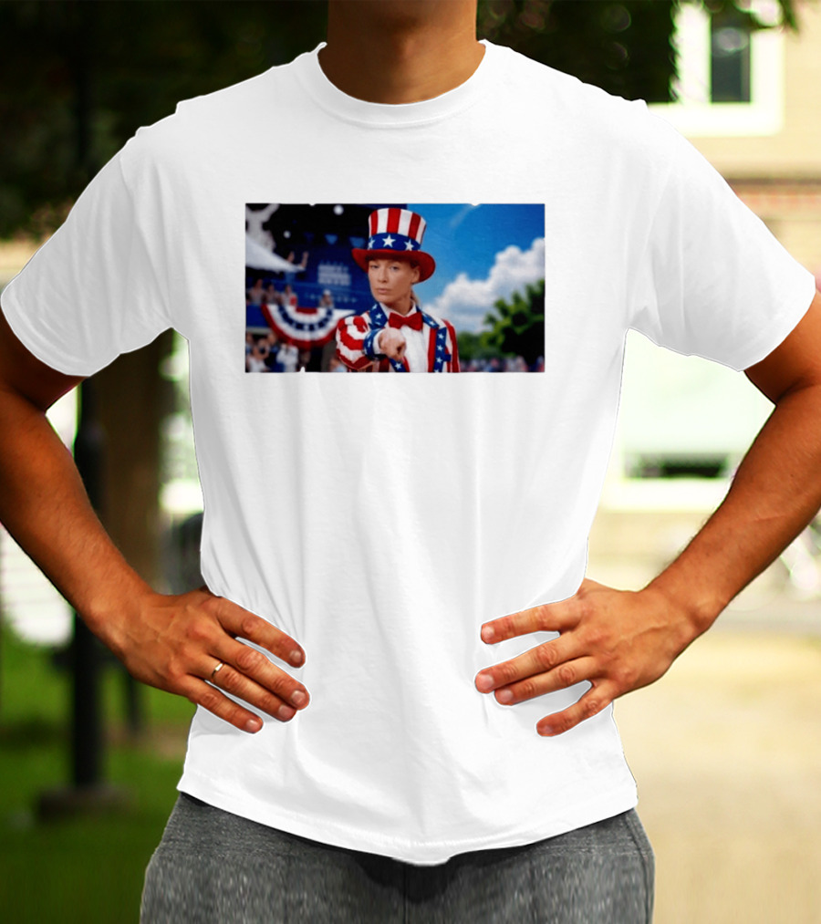 Sophia Cunningham Uncle Sam Patriotic Costume Red White Blue Stars And Stripes T-Shirt