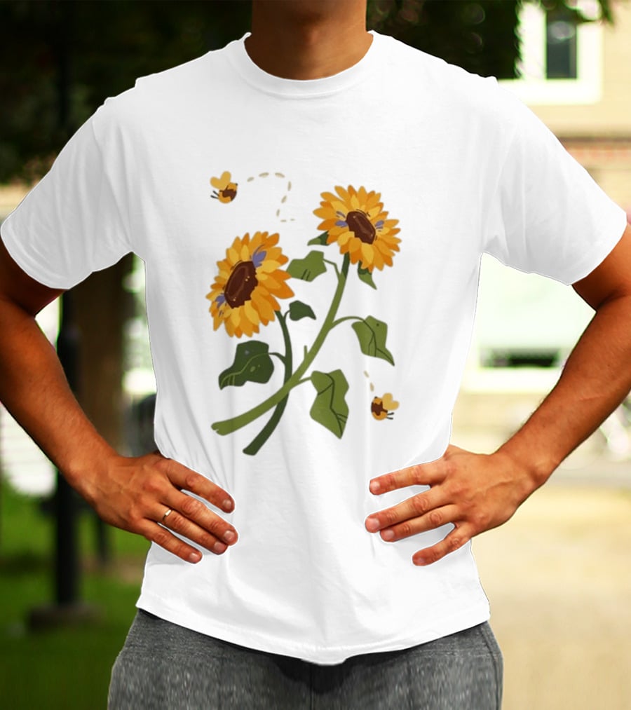 Sunflower Good Times With Sunflowers Bees And Scar Suowers T-Shirt