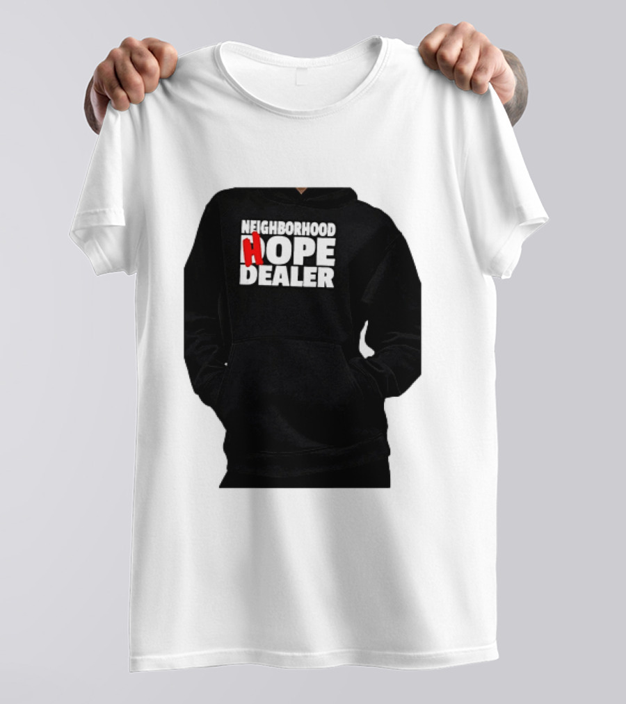 Neighborhood Hope Dealer Bold Red And White T-Shirt