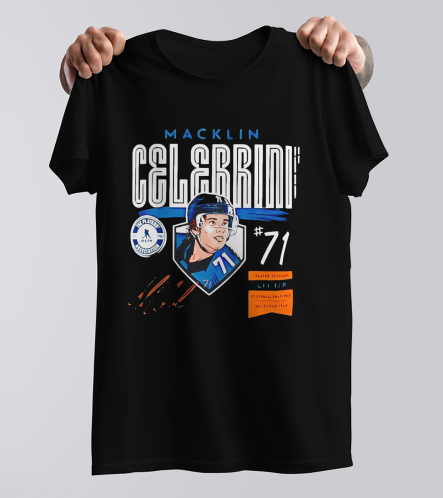 Macklin Celebrini NHLPA All Rookie Team 1st Overall Draft Pick #71 Center T-Shirt