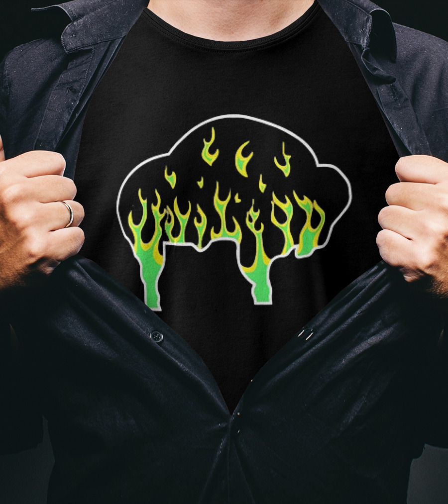 Buffalo Flaming Buffalo Fire T-Shirt