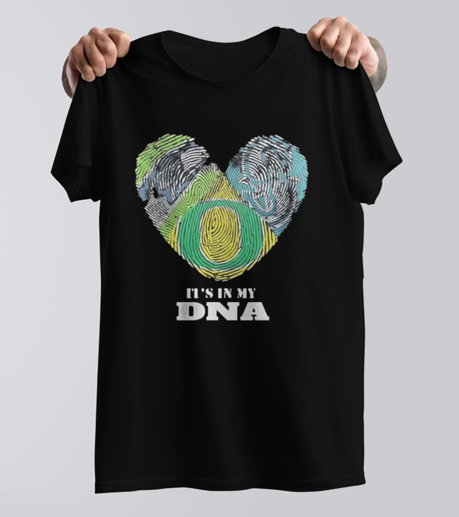 Oregon Ducks It's In My DNA Fingerprint Heart T-Shirt